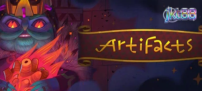 Tampilan visual slot Artifacts dengan tema petualangan arkeologi